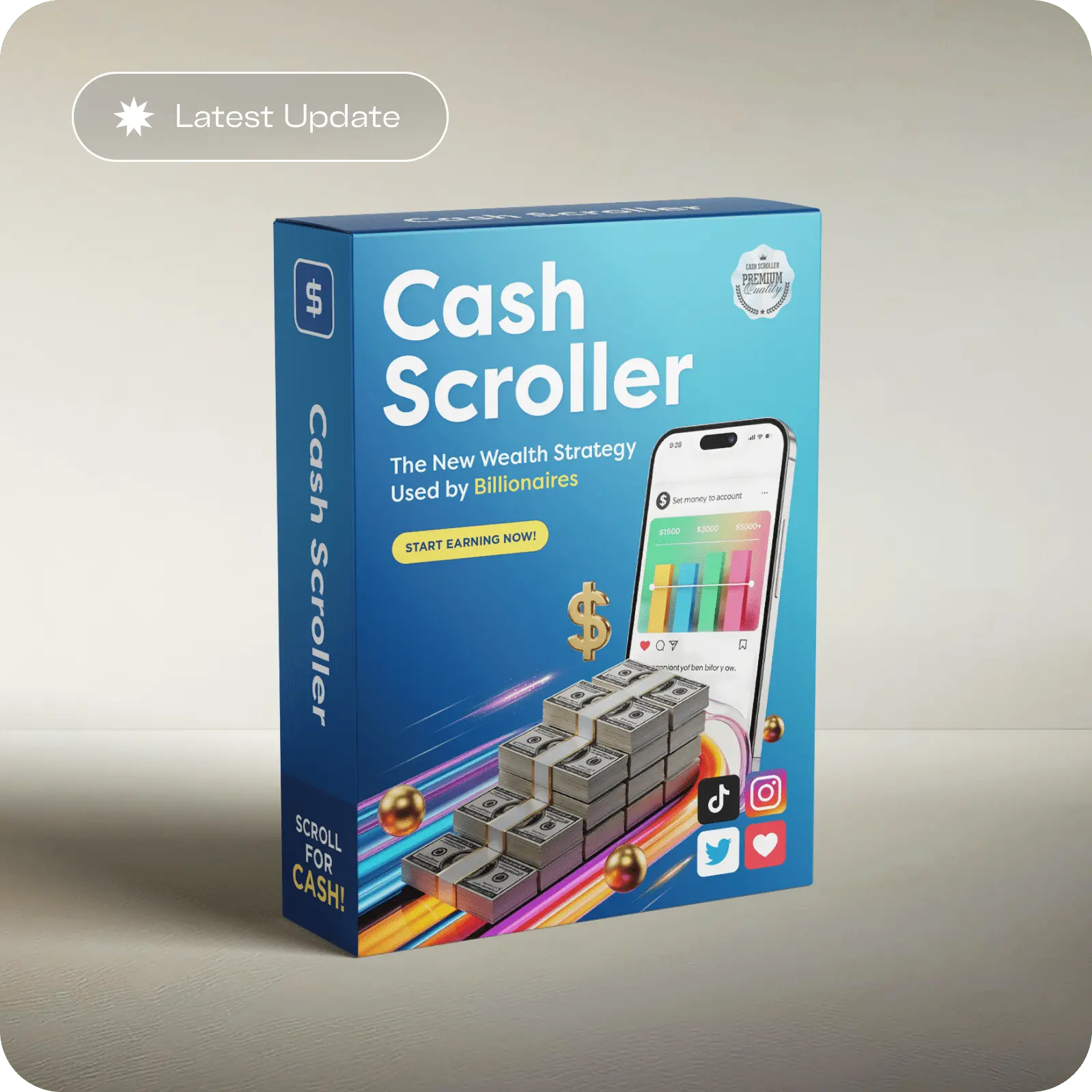 CashScroller content creation dashboard preview